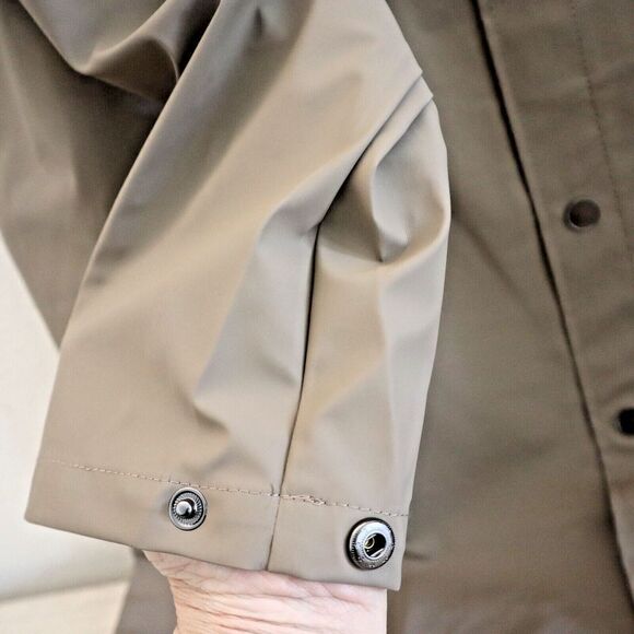 RAINS 12020 Unisex Sz XL Taupe Long Waterproof Jacket - Picture 4 of 8